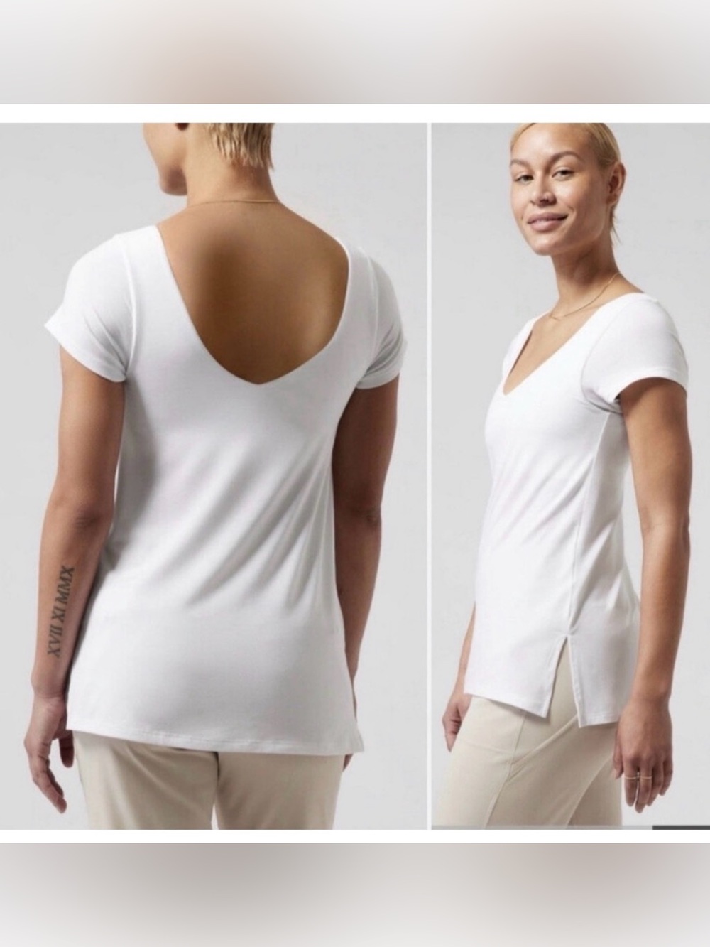 Athleta White Essence Support Top